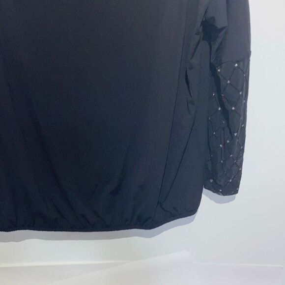 Adrienne Vittadini Women's Black Embellished Long Sleeve Blouse Size XL - Picture 4 of 8